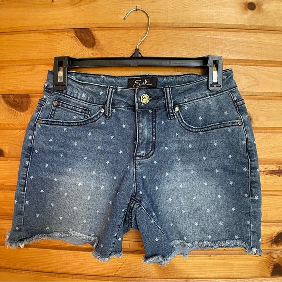 Earl Jeans Shorts Earl Jean Womens Blue Star Stretch Denim